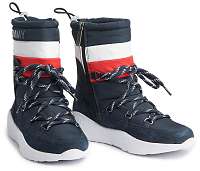 Tommy Hilfiger tmavomodré zimné topánky Corporate Padded Nylon Boot