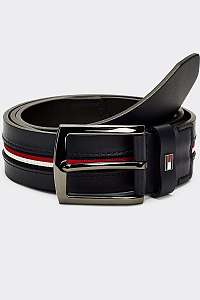 Tommy Hilfiger tmavomodrý pánsky opasok Denton Webbing Inlay