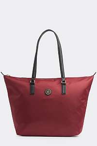 Tommy Hilfiger vínová kabelka Poppy Tote Solid Cabernet