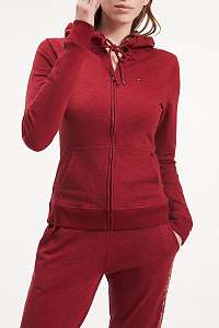 Tommy Hilfiger vínové/bordové mikina Zip Thru Hoody
