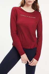 Tommy Hilfiger vínové/bordové tričko CN TEE SS LOGO GOLD