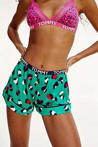 Tommy Hilfiger zelené domáce kraťasy Sleep Short Emerald