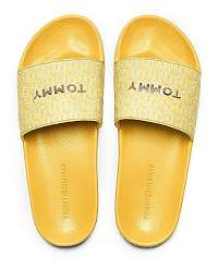 Tommy Hilfiger žlté šľapky TH Mono Allover Pool Slide