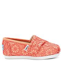 Toms detské topánky Classic Coral Crochet Glitter