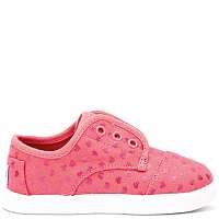 Toms ružové detské topánky Paseo Pink Canvas Hearts