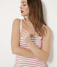 Topy a tričká pre ženy CAMAIEU - biela, červená