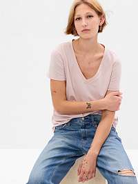 Topy a tričká pre ženy GAP - svetloružová