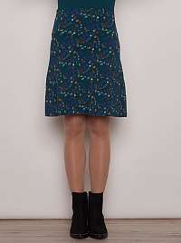 Tranquillo petrolejová sukňa s farebnými motívmi
