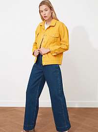 Trendyol horčicová voľná džínsová bunda