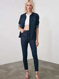 Trendyol modré skinny fit džínsy