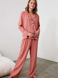Trendyol ružové dámske pyžamo