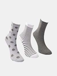 Trendyol sivé dámske 3 pack ponožiek