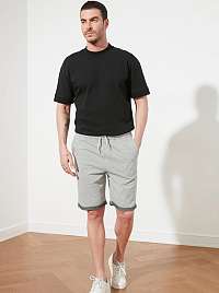 Trendyol sivé pánske kraťasy