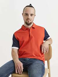 Tričká s krátkym rukávom pre mužov Celio - oranžová