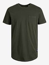 Tričká s krátkym rukávom pre mužov Jack & Jones - tmavozelená