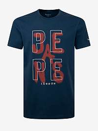 Tričká s krátkym rukávom pre mužov Pepe Jeans - tmavomodrá