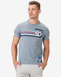 Tričká s krátkym rukávom pre mužov Superdry - modrá, sivá