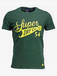 Tričká s krátkym rukávom pre mužov Superdry - tmavozelená