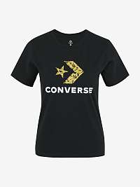 Tričká s krátkym rukávom pre ženy Converse - čierna