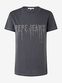 Tričká s krátkym rukávom pre ženy Pepe Jeans - tmavosivá