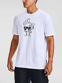 Tričko Under Armour CURRY FREEHAND EDDY SS TEE - biela