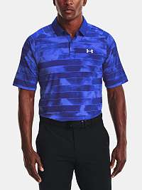 Tričko Under Armour Iso-Chill Fog Stripe Polo - modrá