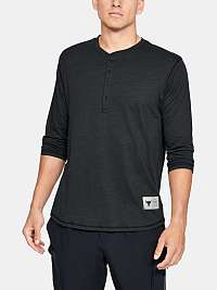 Tričko Under Armour PROJECT ROCK 3/4 SLEEVE HENLEY - čierna