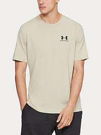Tričko Under Armour SPORTSTYLE LEFT CHEST SS - hnedé
