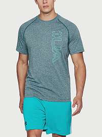 Tričko Under Armour Tech Graphic SS Tee - petrolejová