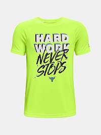 Tričko Under Armour UA Pjt Rock Tech HardWork SS - zelená