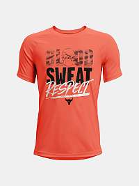 Tričko Under Armour UA Pjt Rock Tech Respect SS - oranžové