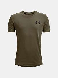 Tričko Under Armour UA SPORTSTYLE LEFT CHEST SS - zelená