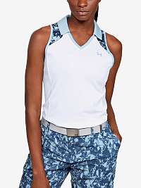 Tričko Under Armour UA Zinger Sleeveless Blocked Polo - biela