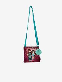 Tyrkysová a bordová dievčenská crossbody taška Santoro Gorjuss Fireworks