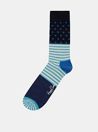 Tyrkysovo-modré dámske vzorované ponožky Happy Socks Stripe Dot