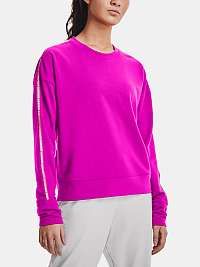 Under Armour fuchsiové dámska mikina Rival Terry Taped Crew-PNK