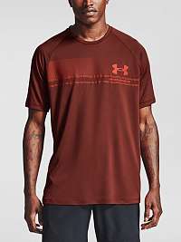 Under Armour pánske tričko LOGO WORDMARK TECH SS-RED