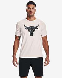 Under Armour Project Rock Brahma Bull Tričko Biela