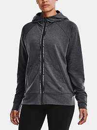 Under Armour sivé dámska mikina Rival Terry Taped FZ Hoodie