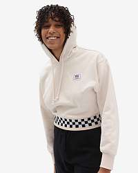 Vans biela cropped mikina Boom Boom 66 s kapucňou