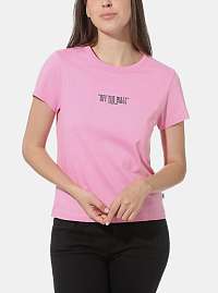 Vans ružové dámske tričko s nápsiom