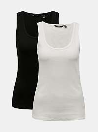 Vero Moda 2 pack basic tielok v čiernej a bielej farbe Jessica