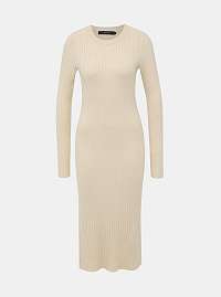 Vero Moda béžové svetrové šaty Timiglory