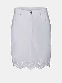 Vero Moda biela džínsová sukňa Lisa