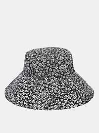 Vero Moda bielo-čierny kvetovaný klobúk Bella