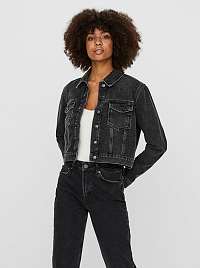 Vero Moda čierna krátka džínsová bunda
