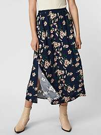 Vero Moda modrá dlhá sukňa Simply s farebnými motívmi