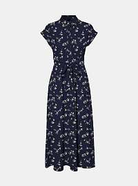 Vero Moda modré kvetované košeľové maxi šaty Fallie