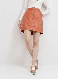 Vero Moda oranžová koženková sukňa Conneryray