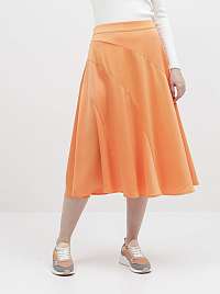 Vero Moda oranžová saténová midi sukňa Gabbi